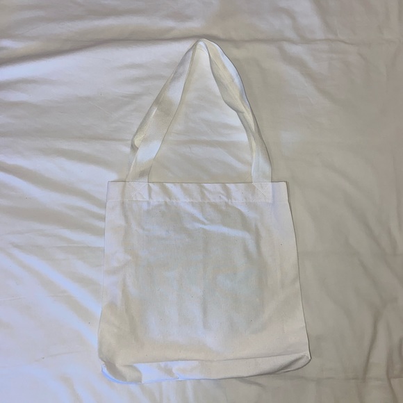 HANDMADE Tote Bag with a Blue and Green Quilted Patch - Picture 2 of 3